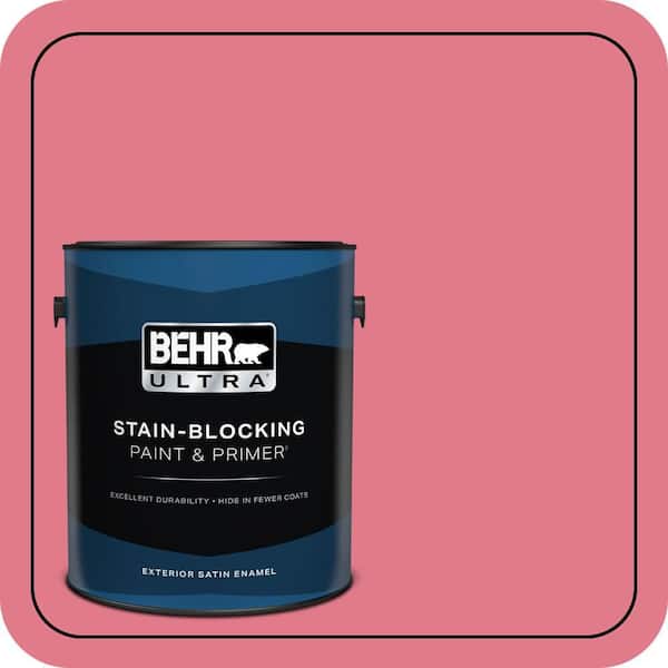 BEHR ULTRA 1 gal. #P150-4 Hot Gossip Satin Enamel Exterior Paint & Primer (2)