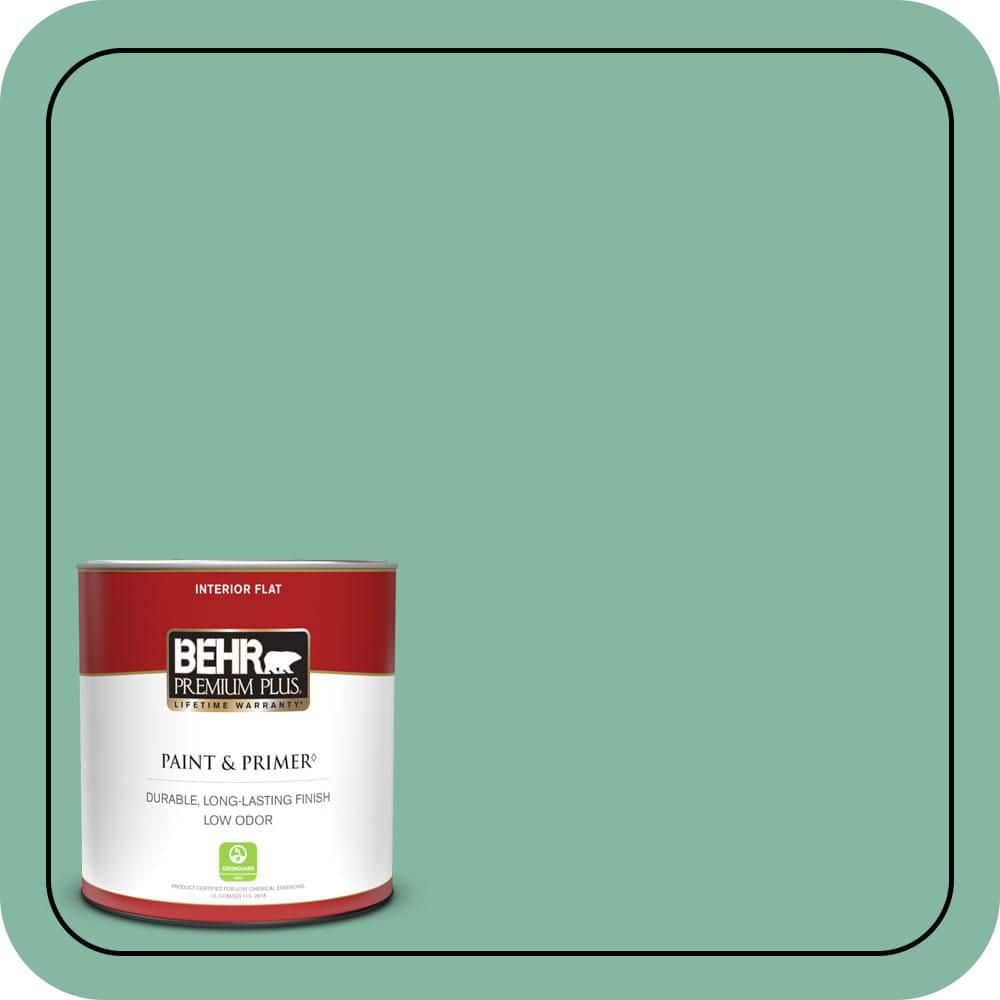 BEHR PREMIUM PLUS #480D-4 Indian Ocean Flat Interior/Exterior Paint & Primer Color Sample