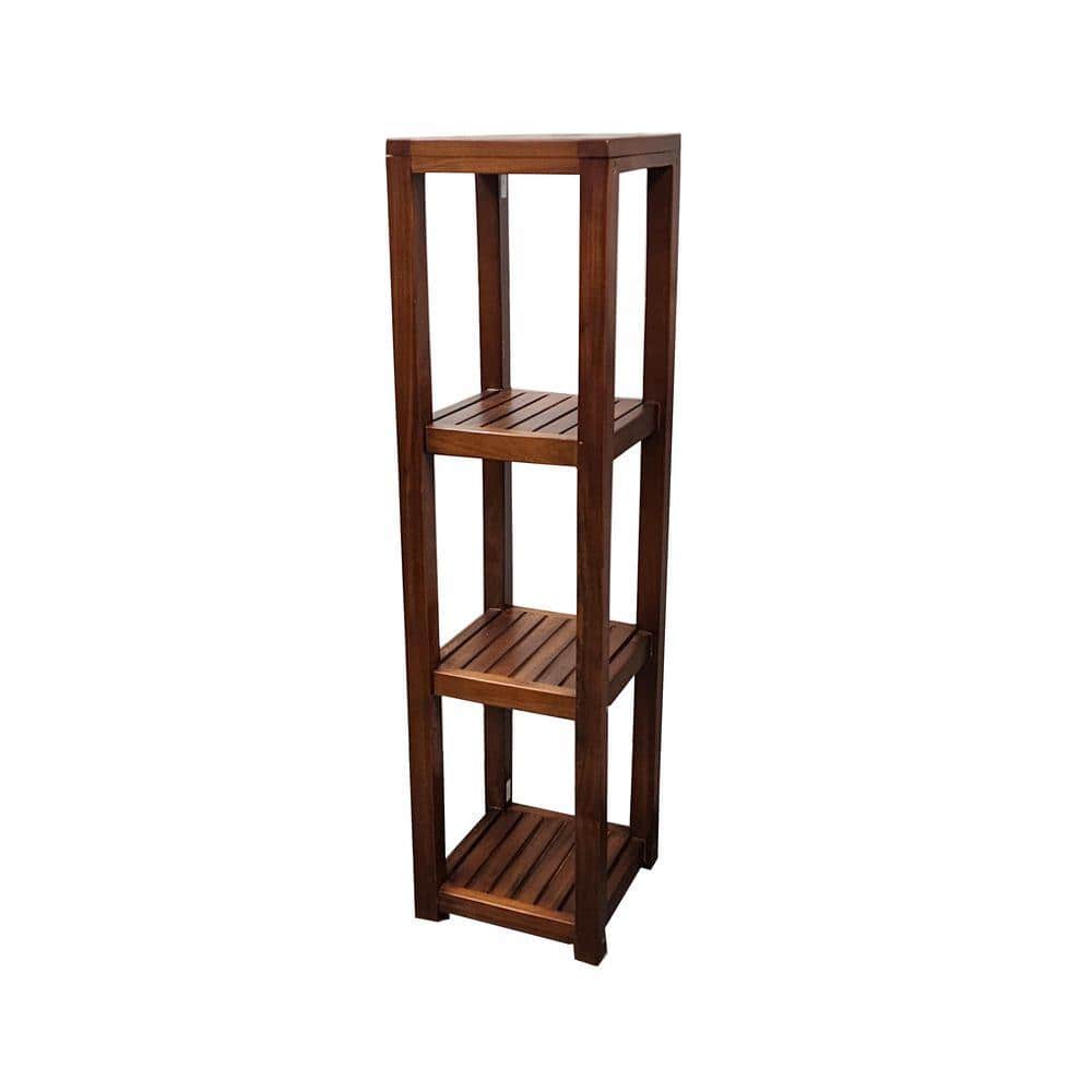 MGP 12 in. W x 45 in. H x 12 in. D Teak Square Shelf in Brown (3)