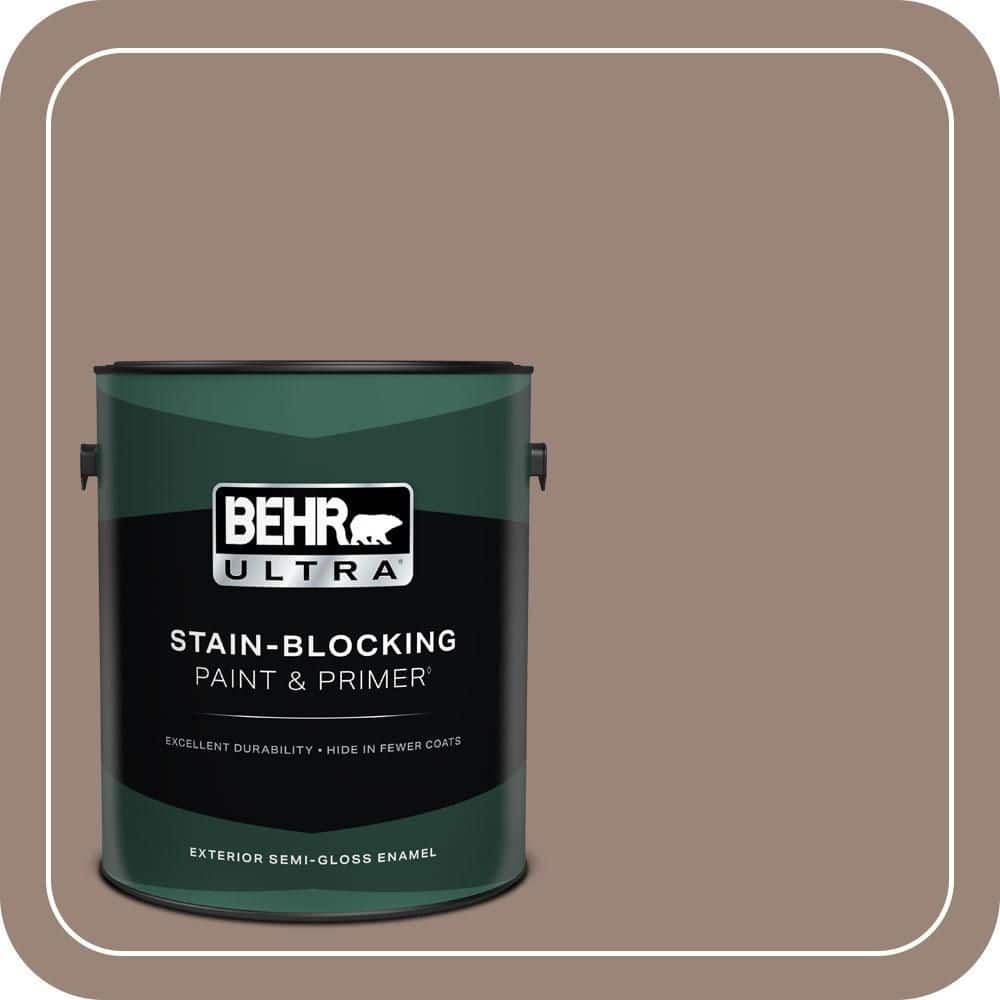 BEHR ULTRA 1 gal. #PMD-52 Flower Wood Semi-Gloss Enamel Exterior Paint & Primer