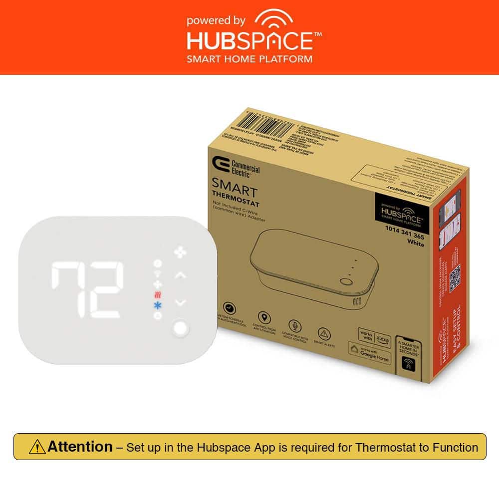 Commercial Electric Wi-Fi and Bluetooth Enabled Smart Programmable Thermostat with Schedules Powered by Hubspace without PEK