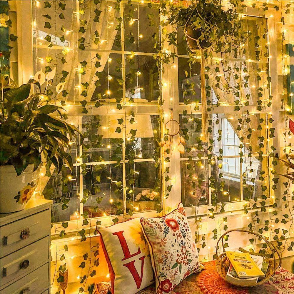 Angel Sar Warm White Outdoor 200 Led Hanging String Lights for Roof Square, Fairy Curtain Lights Indoor for Christmas, Dorm, Wall (3)