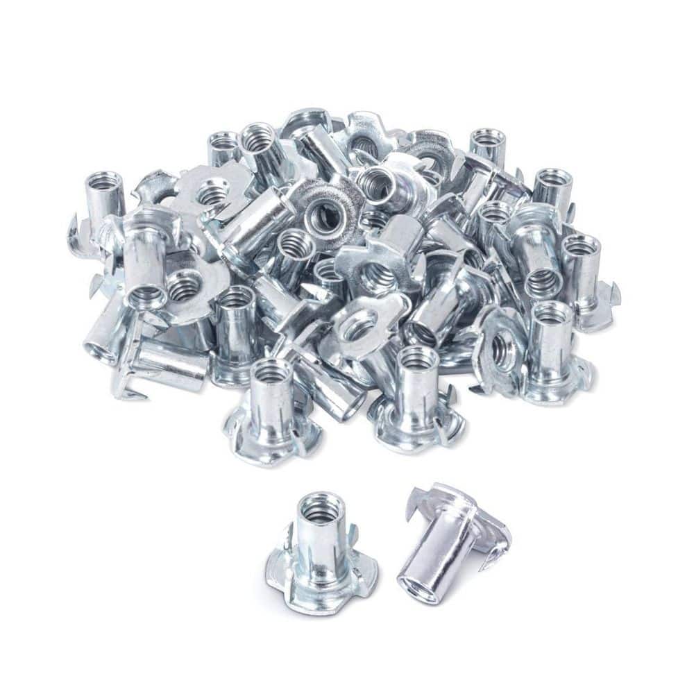 ‎POWERTEC 20-1/4 in. x 9/16 in. Pronged Tee Nut (50-Pack)