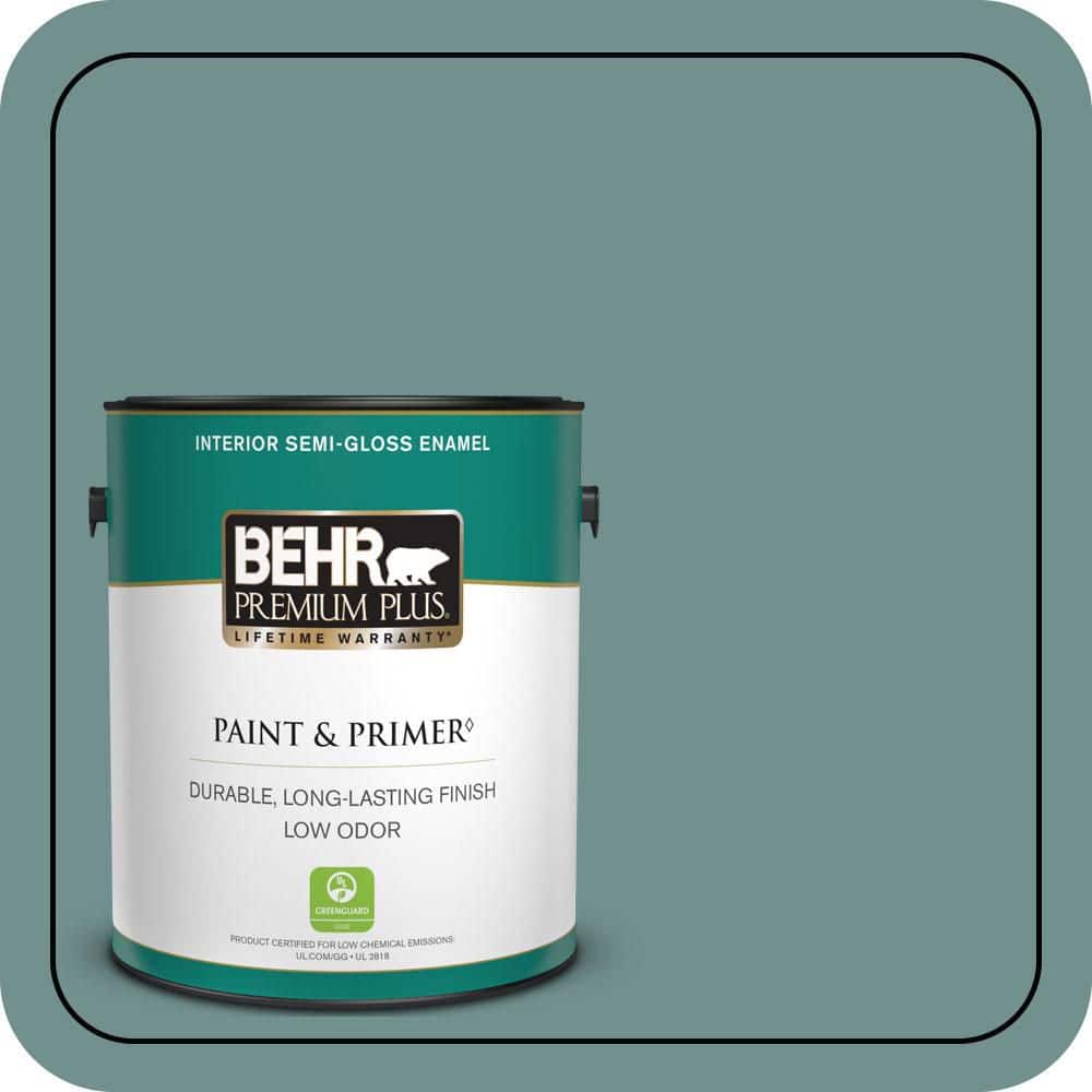 BEHR PREMIUM PLUS 1 gal. #PPU12-03 Dragonfly Semi-Gloss Enamel Low Odor Interior Paint & Primer