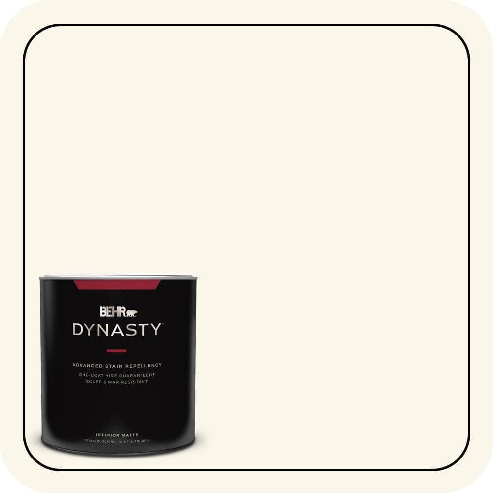 BEHR DYNASTY 1 qt. #OR-W15 Sleek White Matte Interior Stain-Blocking Paint & Primer