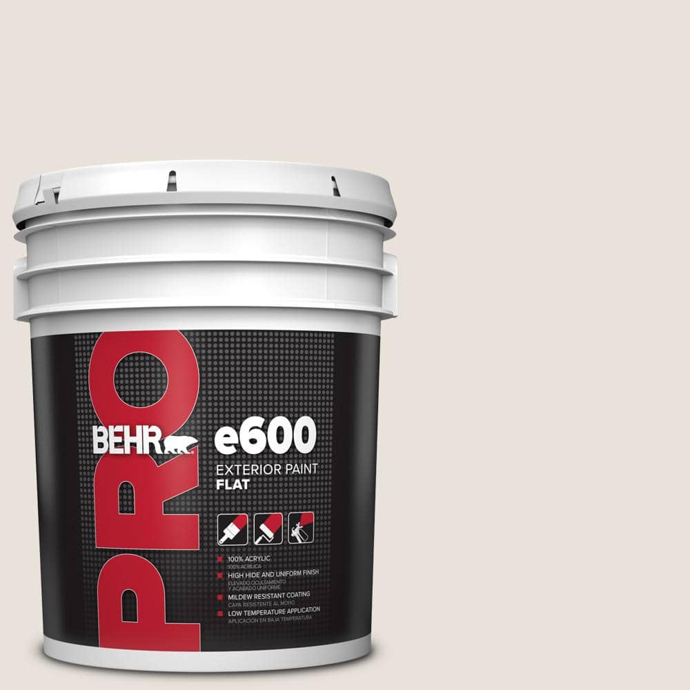 BEHR PRO 5 gal. #N180-1 Barely Brown Exterior Flat Paint