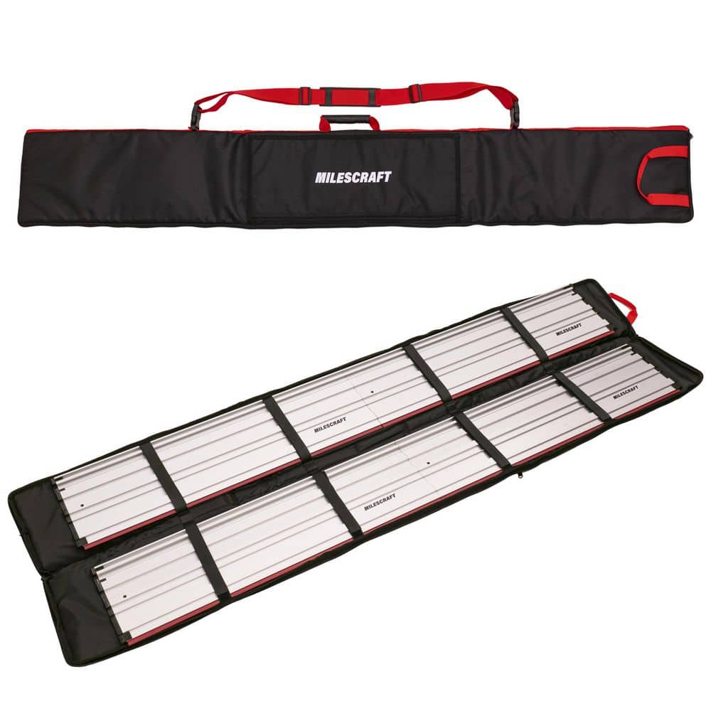 Milescraft Track Sack-Track Saw Rail Padded Bag Fits All Track Saw Rails 2-Piece 56 in. x 8 in. Rail Capacity Storage Pockets