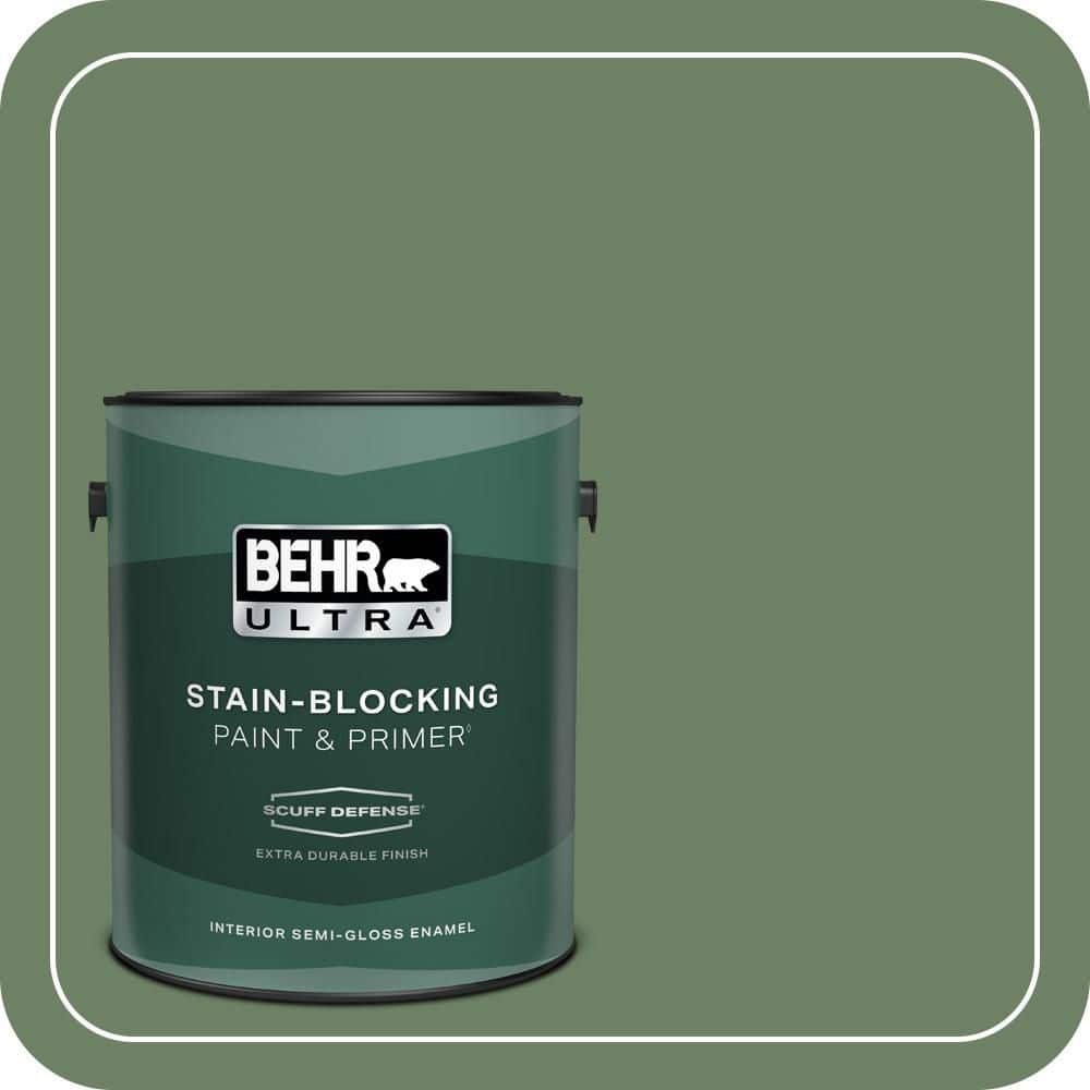 BEHR ULTRA 1 gal. #S390-6 Cliffside Park Extra Durable Semi-Gloss Enamel Interior Paint & Primer