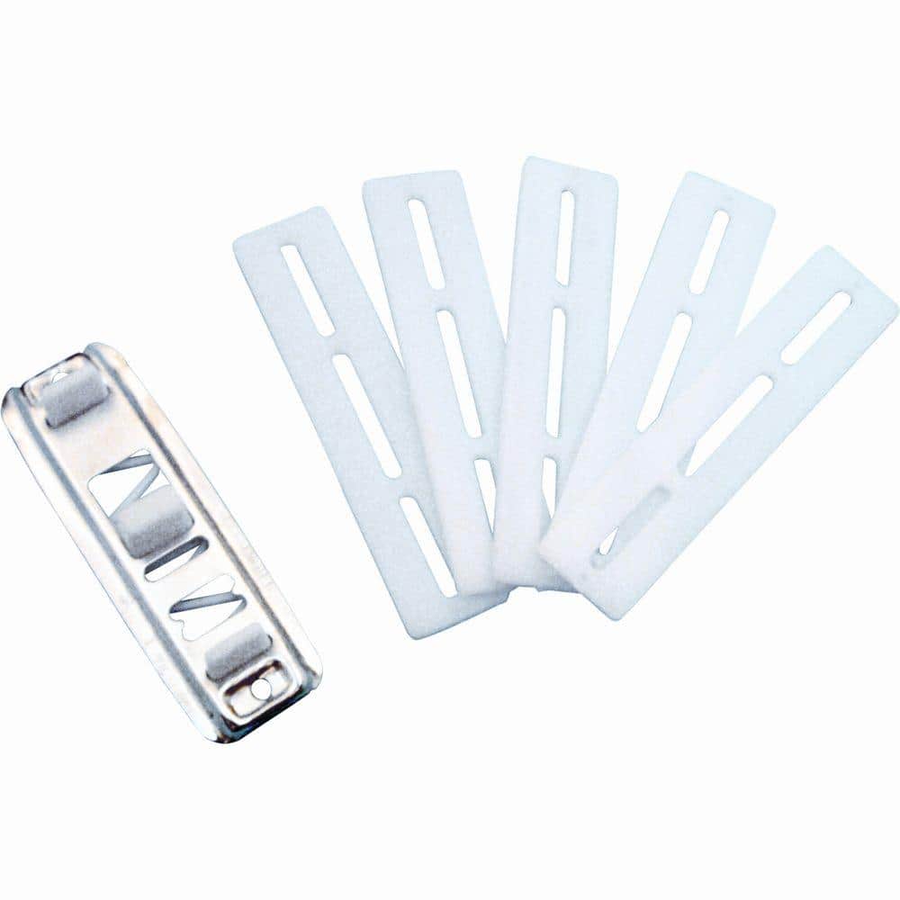 Prime-Line Adjustable Floor Mount Guide and Carpet Riser, 1/8 in. Tall x 5 in. Length, Plastic/Steel