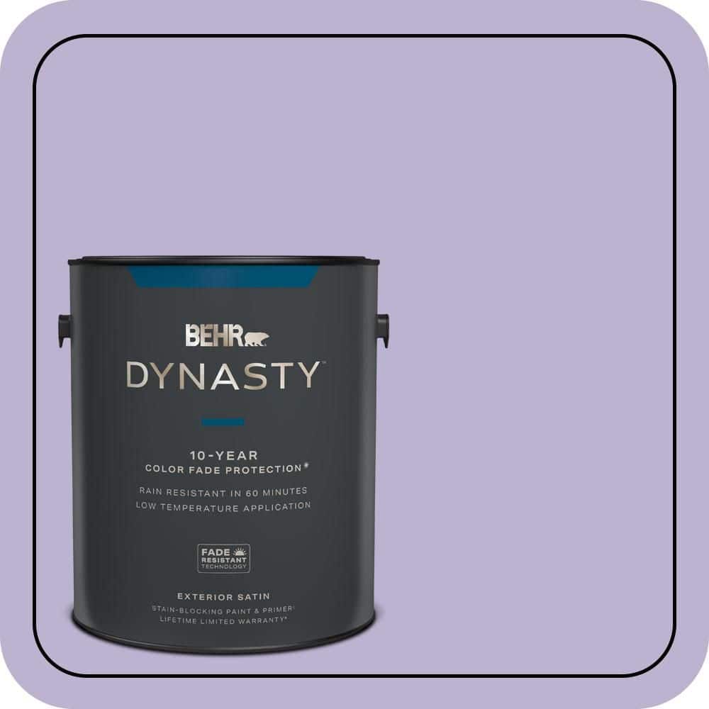 BEHR DYNASTY 1 gal. #M560-3 Grape Hyacinth Satin Enamel Exterior Stain-Blocking Paint & Primer