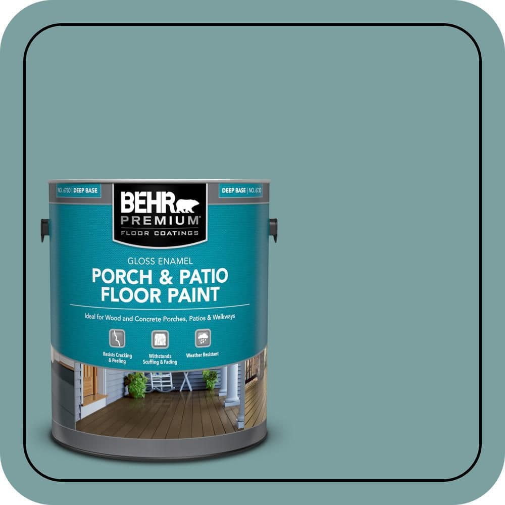 BEHR PREMIUM 1 gal. #S440-4 Tower Bridge Gloss Enamel Interior/Exterior Porch and Patio Floor Paint