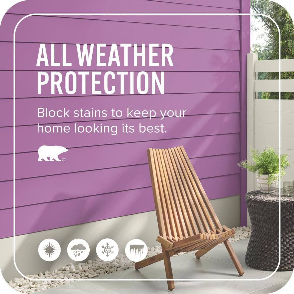 BEHR ULTRA 1 gal. #670B-6 Orchid Kiss Satin Enamel Exterior Paint & Primer (4)