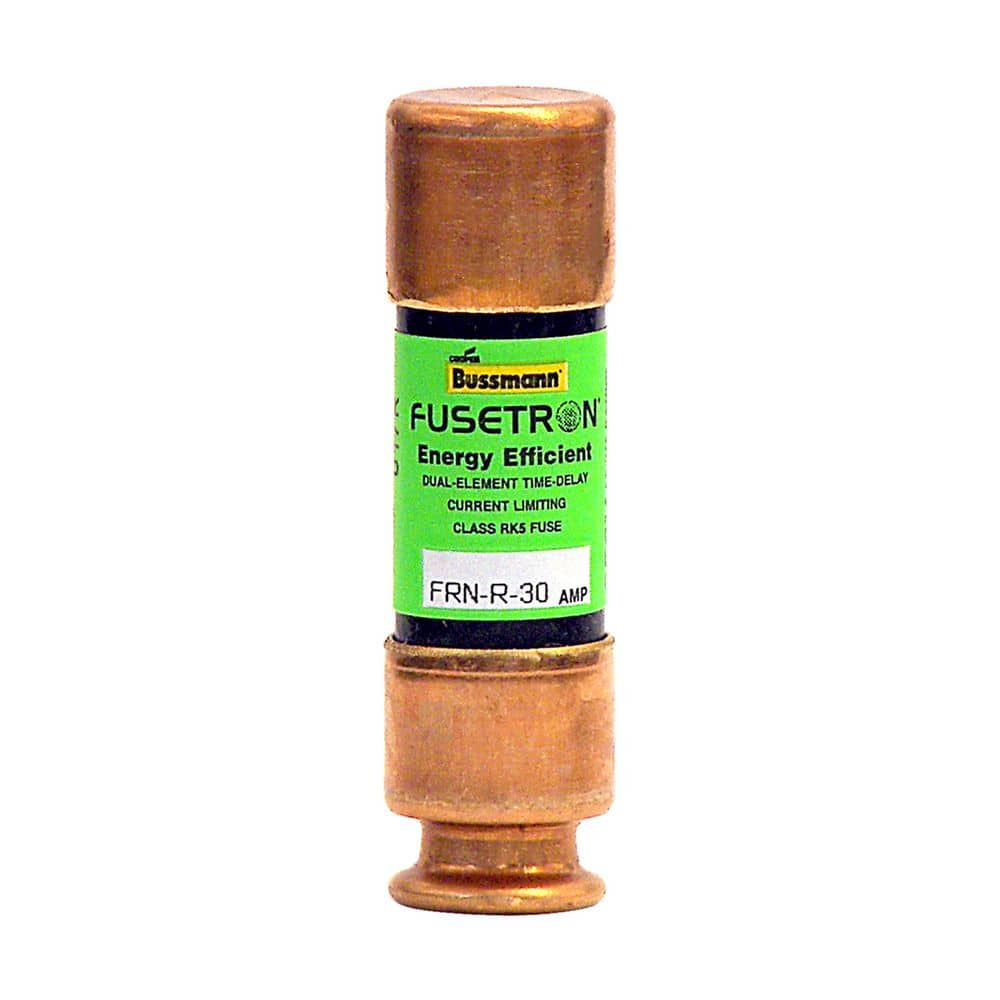 Cooper Bussmann FRN Series 30 Amp Brass Time Delay Cartridges Fuses (2-Pack) (3)