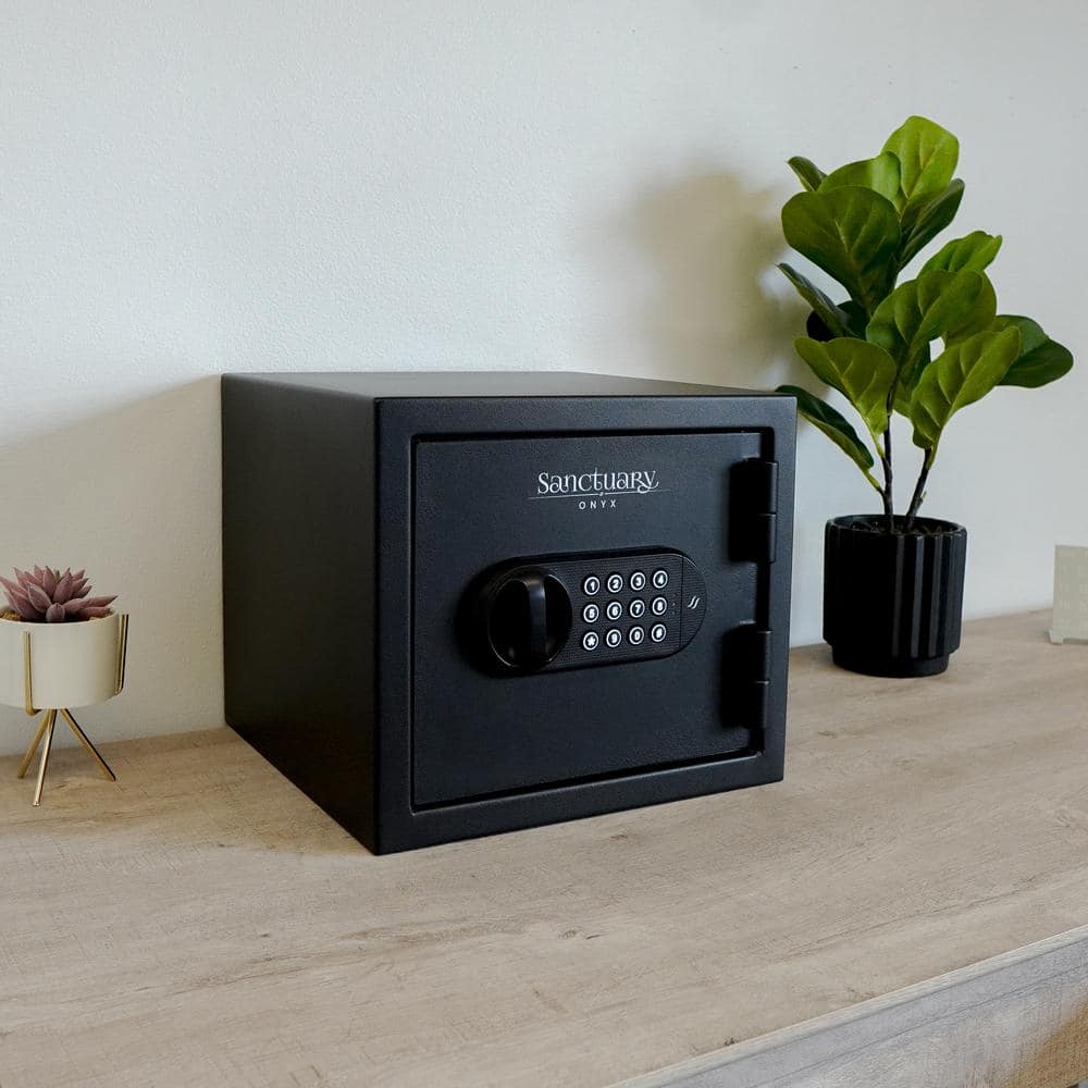 SANCTUARY Onyx 0.5 cu. ft. Fireproof Home and Office Safe with Electronic Lock, Matte Black (3)