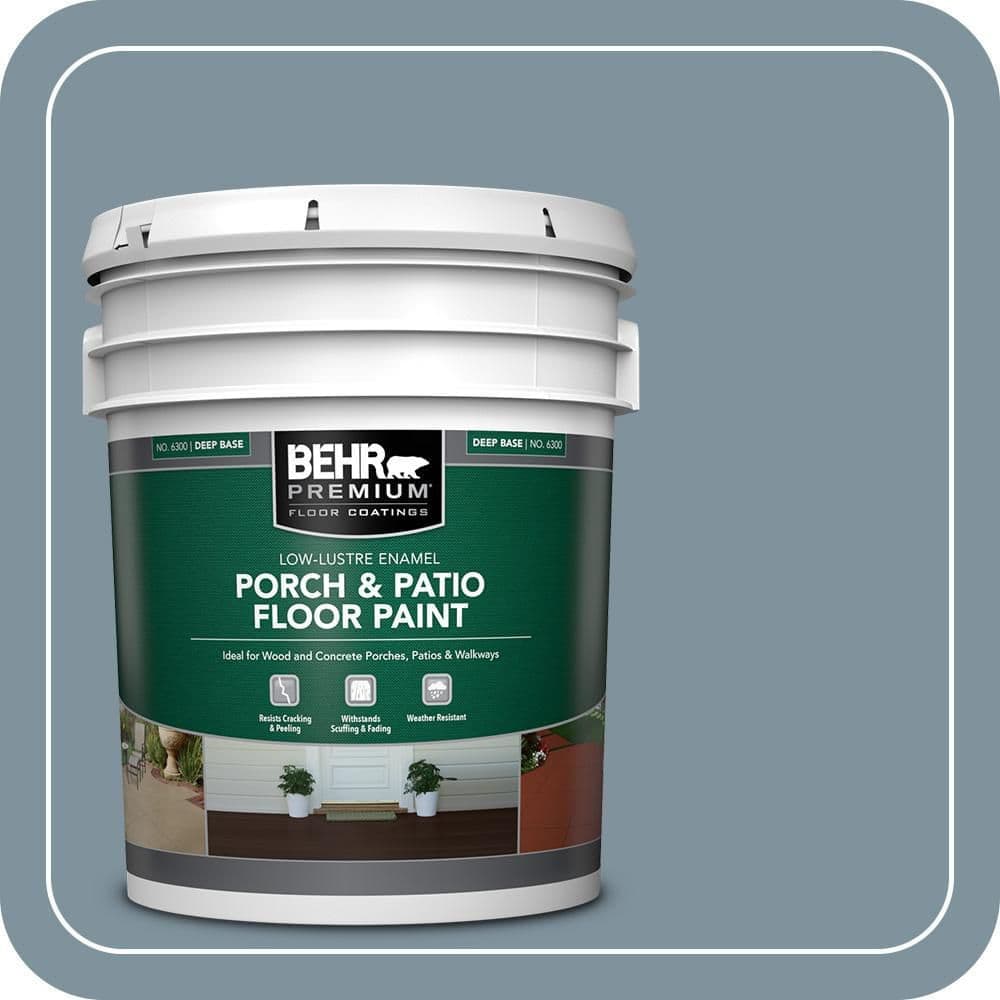 BEHR PREMIUM 5 gal. #PFC-54 Blue Tundra Low-Lustre Enamel Interior/Exterior Porch and Patio Floor Paint