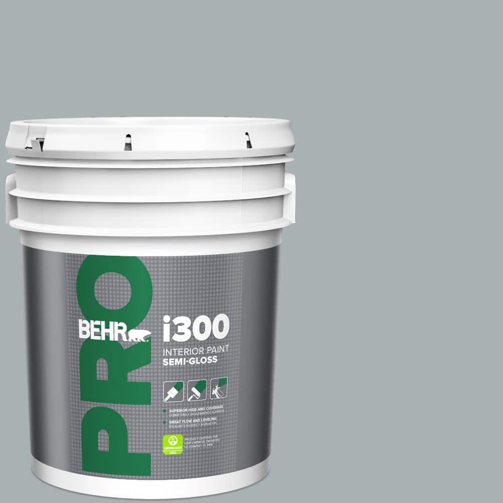 BEHR PRO 5 gal. #730F-4 Flint Smoke Semi-Gloss Interior Paint