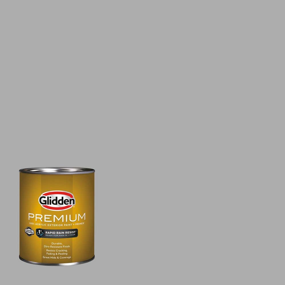 Glidden Premium 1 qt. Flagstone PPG1001-4 Flat Exterior Latex Paint (1)