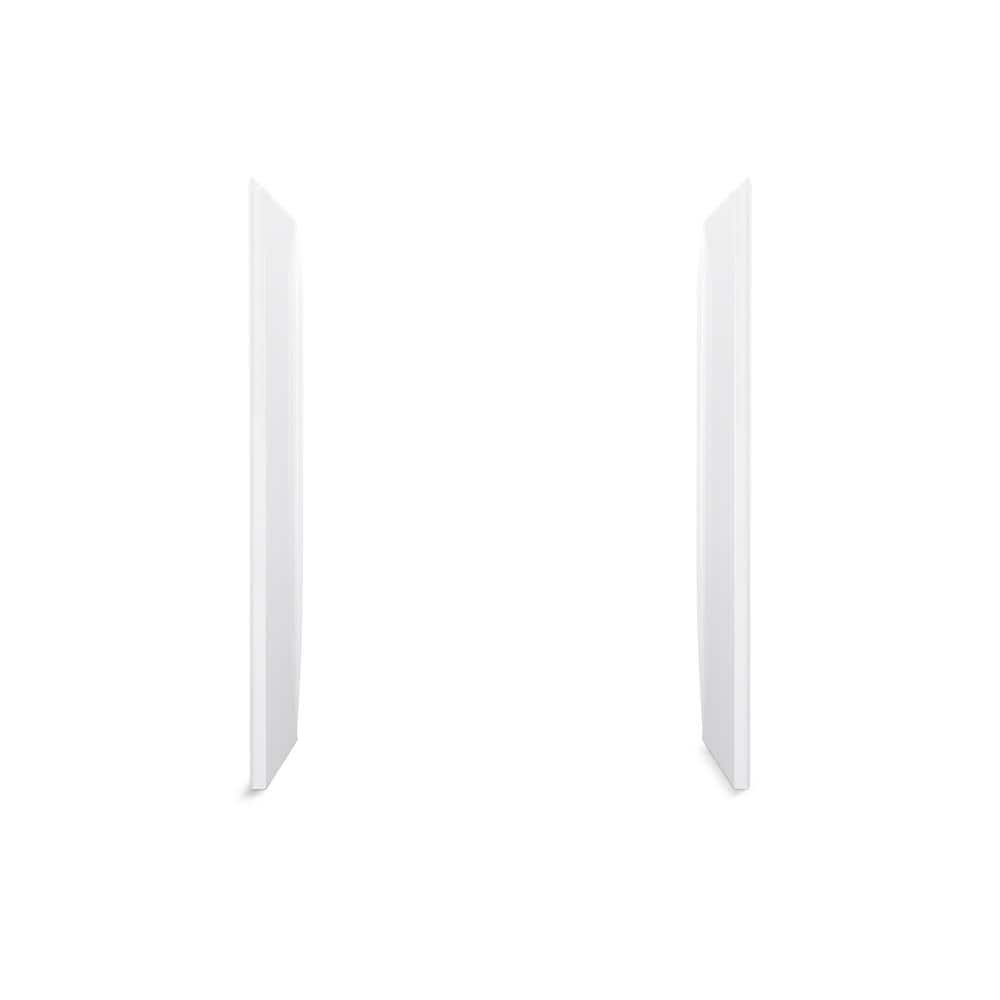 Sterling STORE+ 34 in. x 72.6 in. 2-Piece Direct-to-Stud Alcove Shower End Wall Set in White (4)