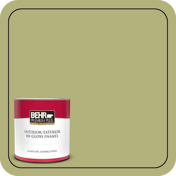 BEHR PREMIUM PLUS #M340-5 Fresh Artichoke Interior/Exterior Paint & Primer Color Sample (2)