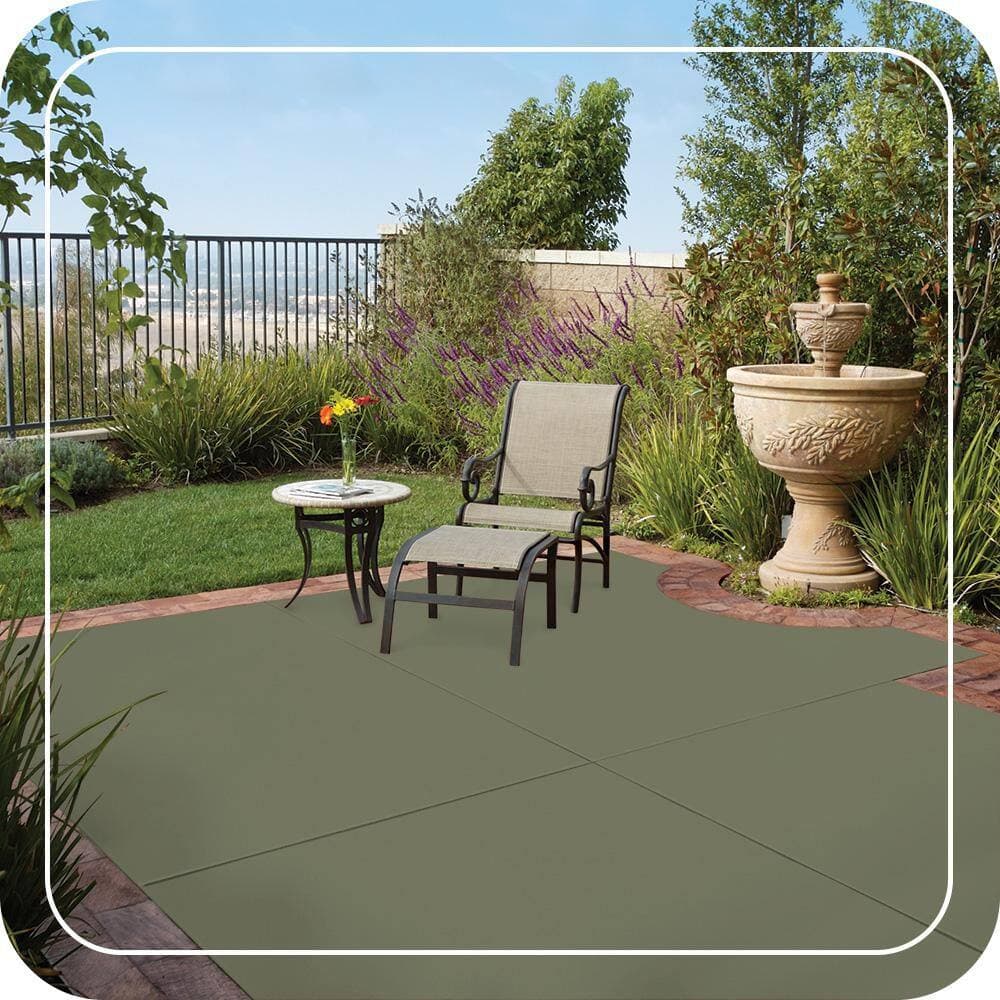 BEHR PREMIUM 1 gal. #PFC-39 Moss Covered Solid Color Flat Interior/Exterior Concrete Stain (3)
