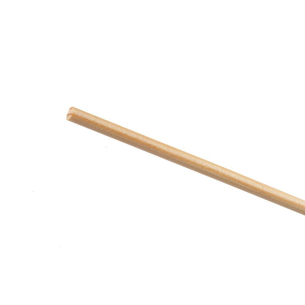 Waddell Pine Round Dowel - 48 in. x 0.25 in. - Sanded and Ready for Finishing - Versatile Wooden Rod for DIY Home Projects (2)