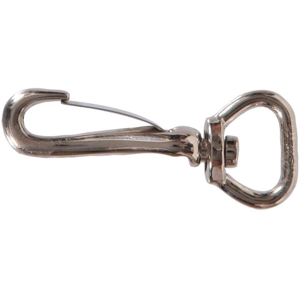 The Hillman Group 5/8 x 2-1/2 in. Spring Snap with Strap Swivel Eye and Nickel Plated (10-Pack)