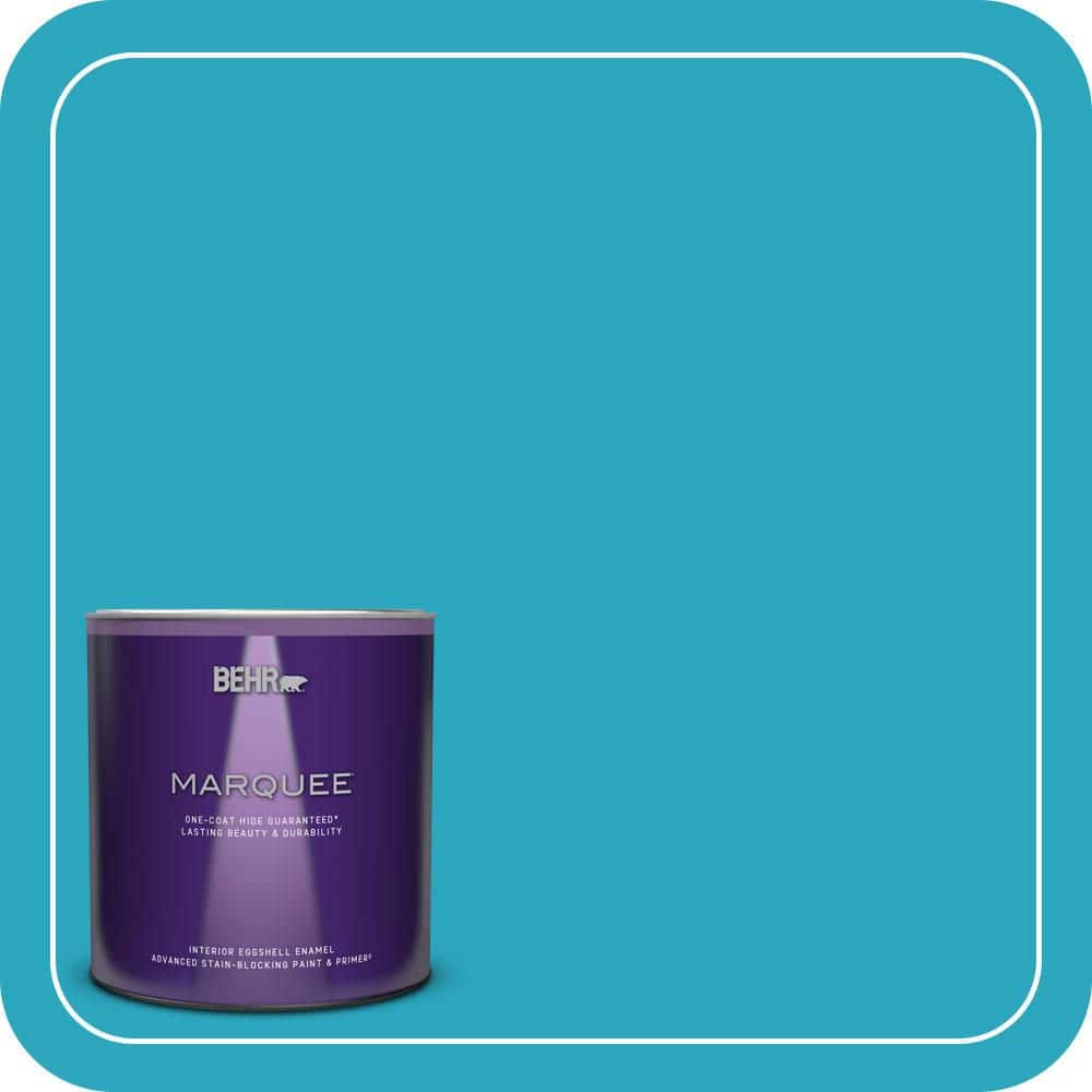 BEHR MARQUEE 1 qt. #MQ4-52 Gulf Waters One-Coat Hide Eggshell Enamel Interior Paint & Primer