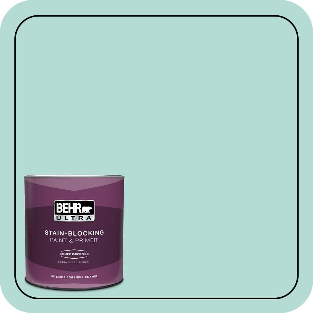 BEHR ULTRA 1 qt. #490C-3 Balmy Seas Extra Durable Eggshell Enamel Interior Paint & Primer