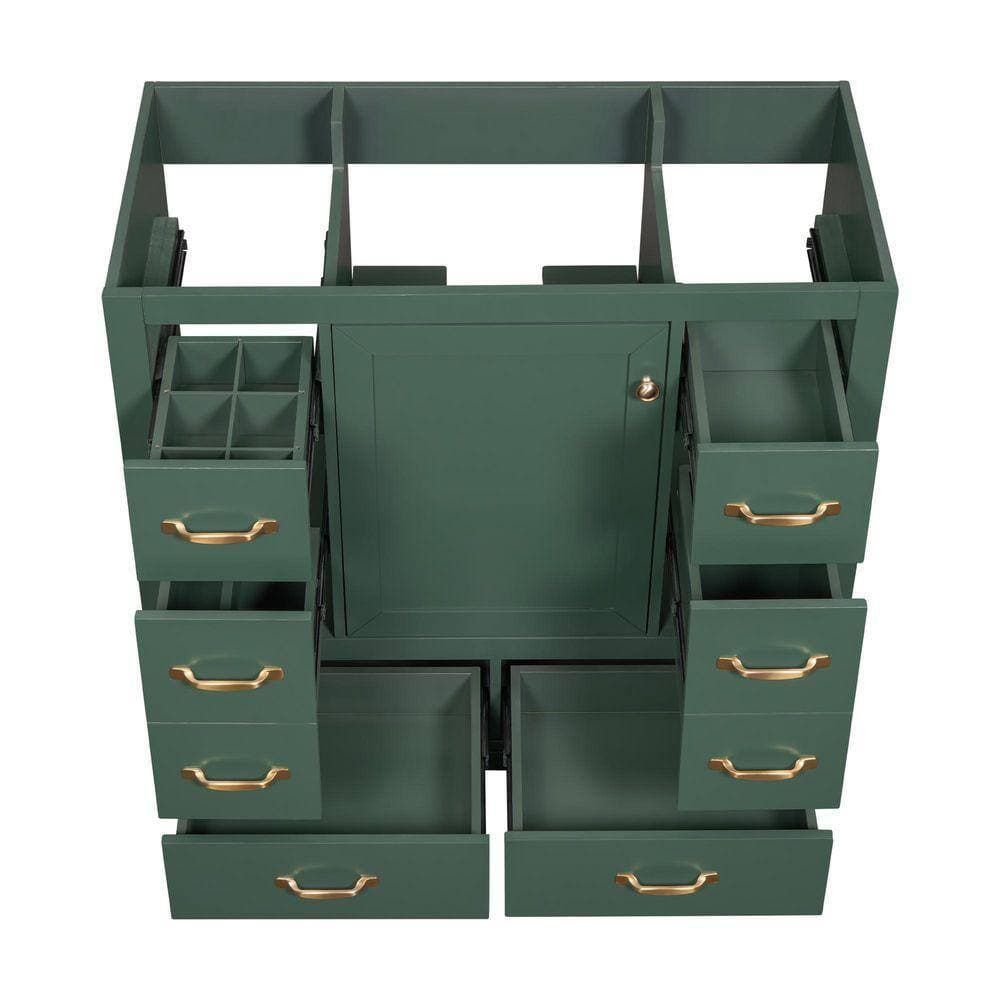 Qualler 35.5 in. W 17.9 in. D 33 in. H Bath Vanity Cabinet without Top (4)