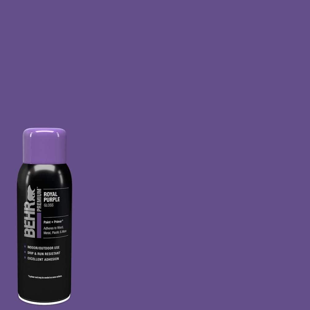 BEHR PREMIUM 12 oz. #SP-121 Royal Purple Gloss Interior/Exterior Spray Paint and Primer