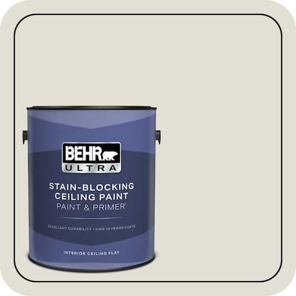 BEHR ULTRA 1 gal. #PPU24-15 Mission White Ceiling Flat Interior Paint with Primer (2)
