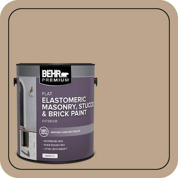 BEHR PREMIUM 1 gal. #710D-4 Harvest Brown Elastomeric Masonry, Stucco and Brick Exterior Paint (2)