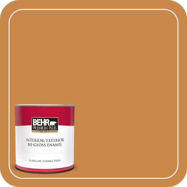 BEHR PREMIUM PLUS #M240-7 Golden Pumpkin Enamel Low Odor & Primer (4)