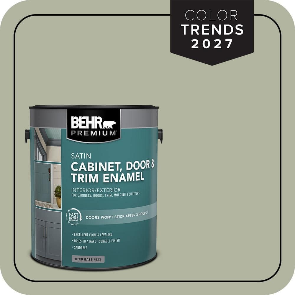 BEHR PREMIUM 1 gal. #PPU11-09 Environmental Satin Enamel Interior/Exterior Cabinet, Door & Trim Paint (1)
