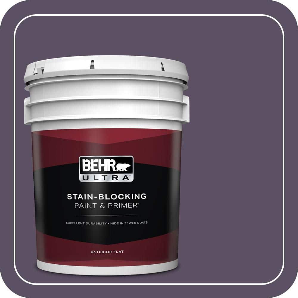 BEHR ULTRA 5 gal. #660F-7 Napa Grape Flat Exterior Paint & Primer