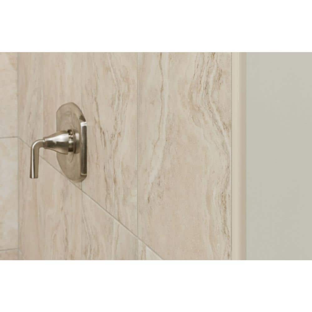 Schluter Rondec Sand Pebble 3/8 in. x 8 ft. 2-1/2 in. PVC Bullnose Tile Edging Trim (4)