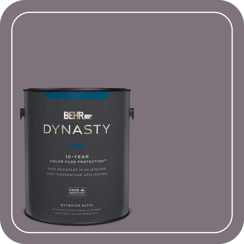 BEHR DYNASTY 1 gal. #N100-5 Plush Velvet Satin Enamel Exterior Stain-Blocking Paint & Primer