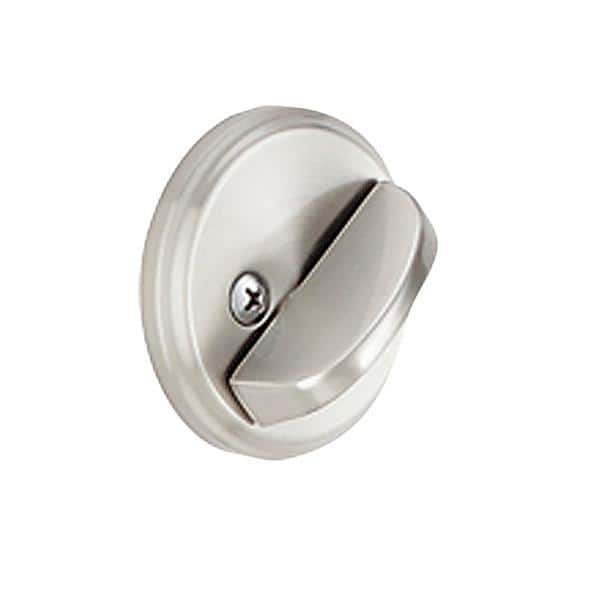 Schlage B81 Series Satin Nickel One-Sided Deadbolt Thumbturn with Exterior Plate Certified Highest for Security and Durability (2)