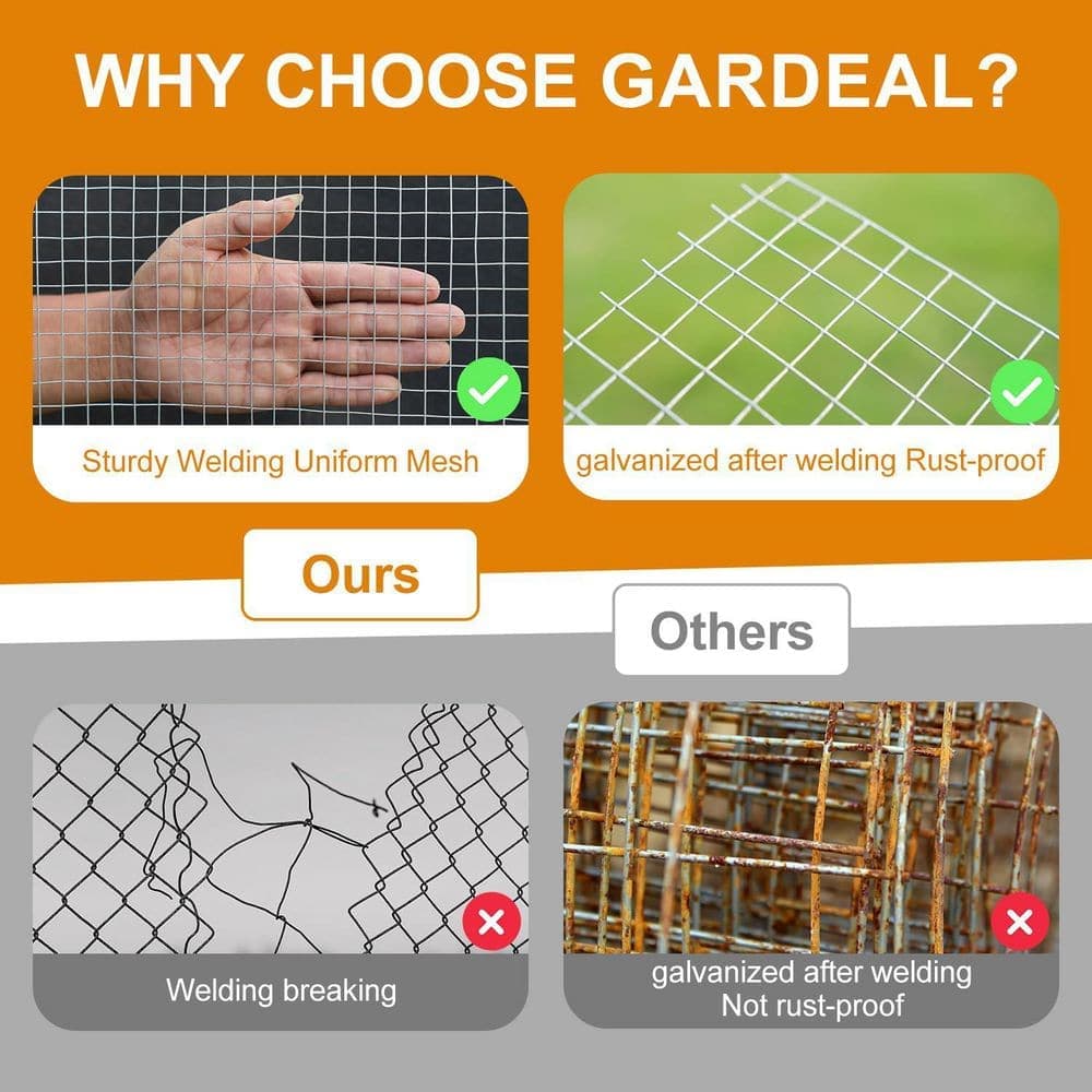 Unbranded Galvanized Hardware Cloth 1/2 Inch Mesh 19 Gauge Welded Cage Wire Fencing Roll for Garden and Animal Protection 16x50' (3)