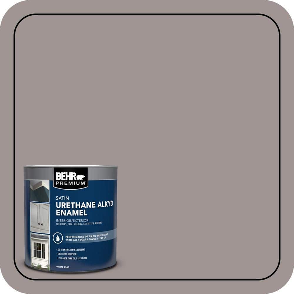 BEHR PREMIUM 1 qt. #790B-4 Puddle Satin Enamel Urethane Alkyd Interior/Exterior Paint (1)