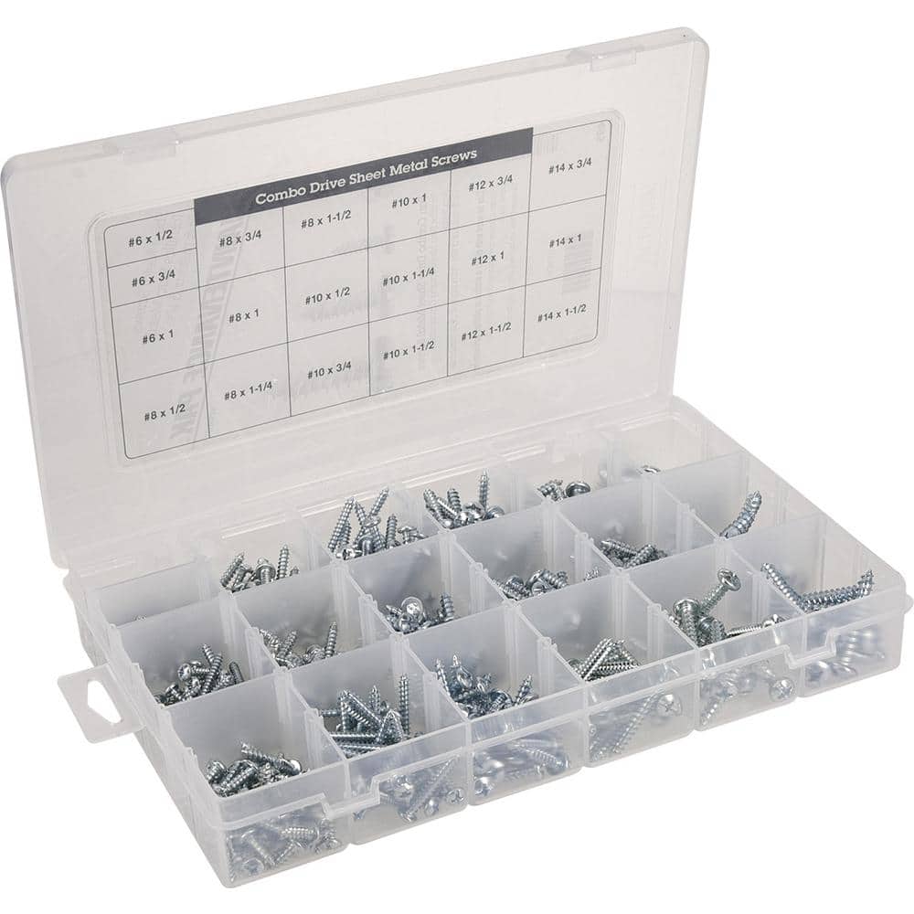 Hillman Zinc Pan-Head Philips Drive Sheet Metal Screw Assorted Kit (535-Pack) (2)