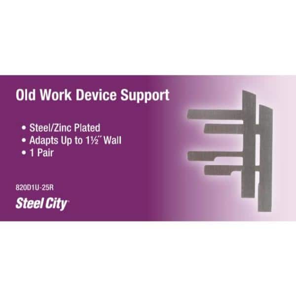 Steel City Metallic Old Work Box Support (1 Pair) (820D1U-25R) (2)
