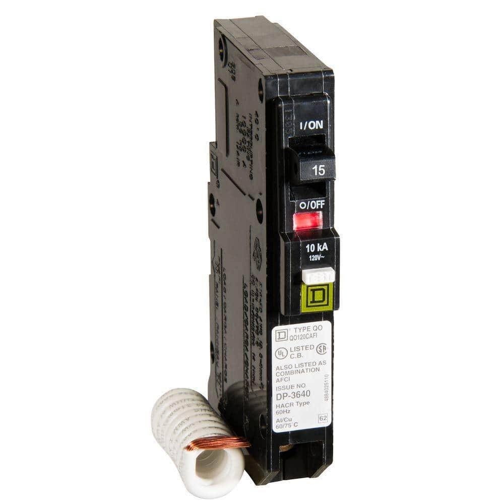 Square D QO 15 Amp Single-Pole Combination Arc Fault Circuit Breaker 6-Pack (QO115CAFIC6)