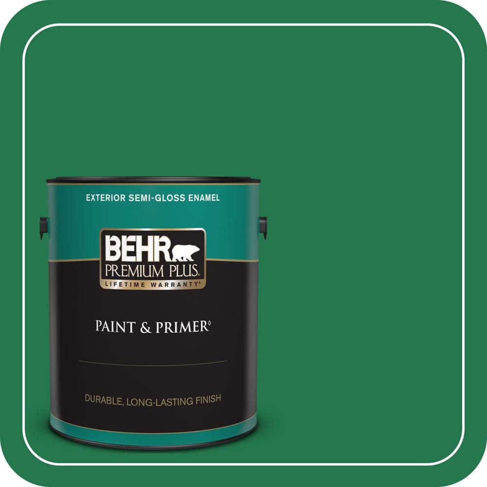 BEHR PREMIUM PLUS 1 gal. #460B-7 Pine Grove Semi-Gloss Enamel Exterior Paint & Primer