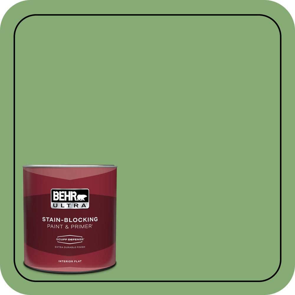 BEHR ULTRA 1 qt. #440D-5 Pesto Extra Durable Flat Interior Paint & Primer