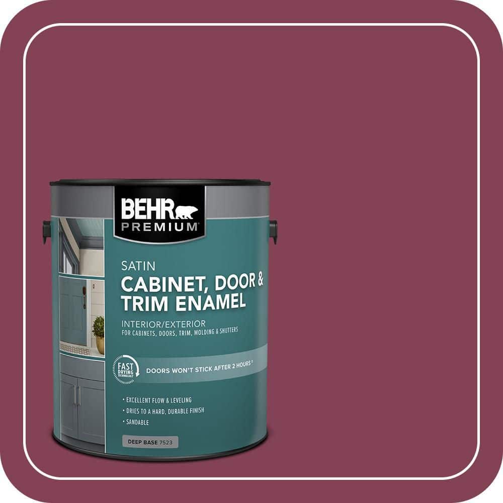 BEHR PREMIUM 1 gal. #M130-7 Sugar Beet Satin Enamel Interior/Exterior Cabinet, Door & Trim Paint
