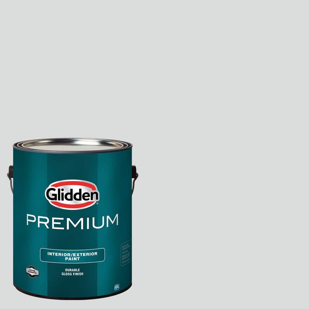 Glidden Premium 1 gal. Thin Ice PPG1001-3 High Gloss Interior/Exterior Trim, Door and Cabinet Paint