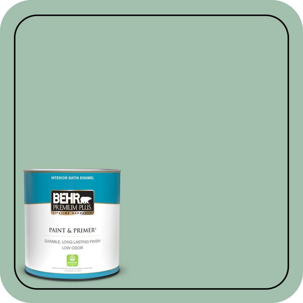 BEHR PREMIUM PLUS #MQ6-13 Spring Reflection Enamel Low Odor & Primer (1)