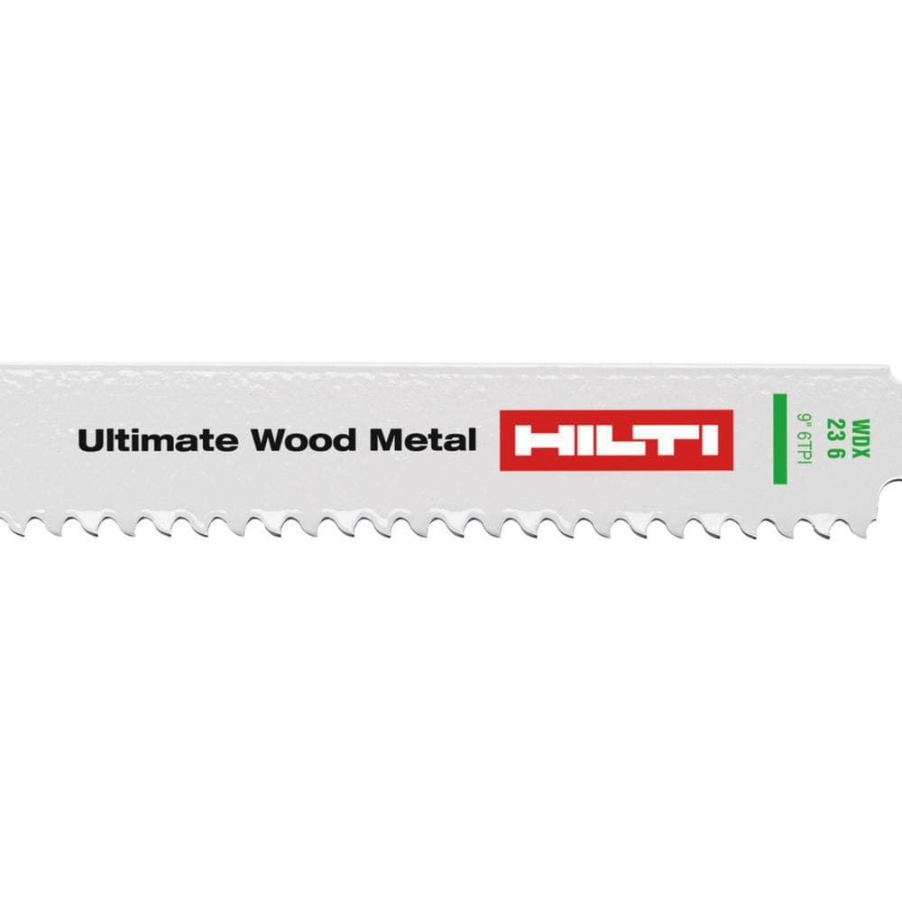 Hilti 9 in. 6 TPI Ultimate Wood Metal Reciprocating Saw Blade SRB WDX (20-Pack) (2)