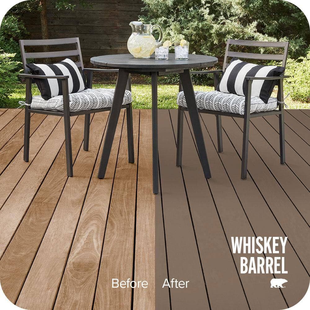 BEHR PREMIUM 1 qt. #N230-6 Whiskey Barrel Solid Color Waterproofing Exterior Wood Stain and Sealer (2)